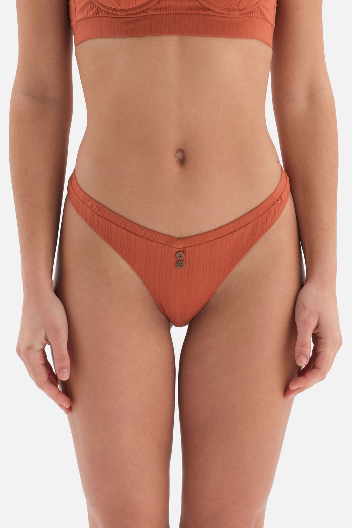 Terracota Düğme Detaylı Tanga Külot