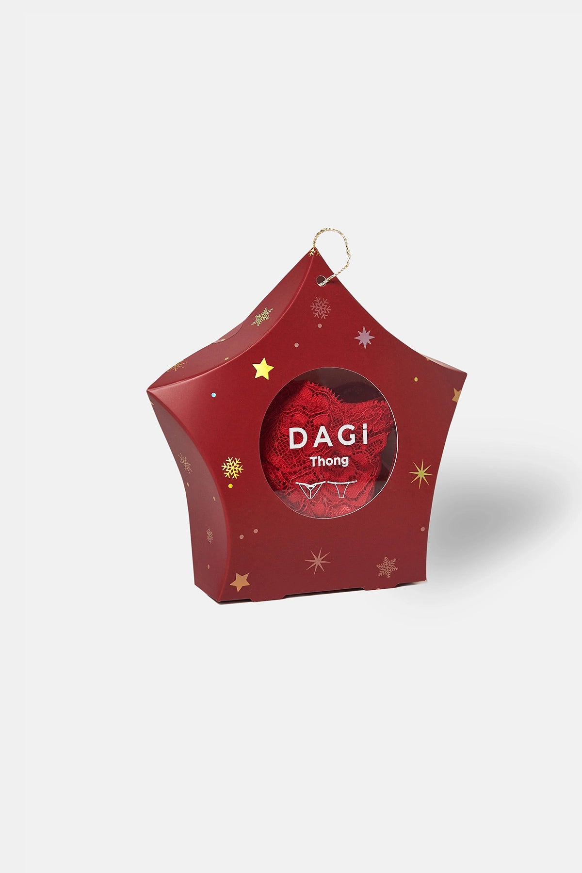 Kırmızı Bel Ayarlı Dantelli Tanga Külot