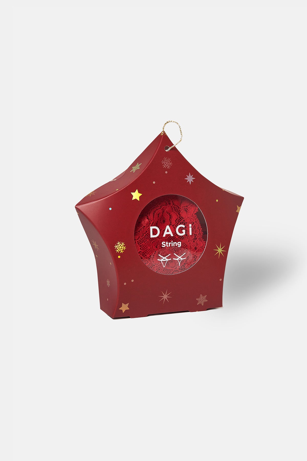 Kırmızı Bel Ayarlı Dantelli Tanga Külot