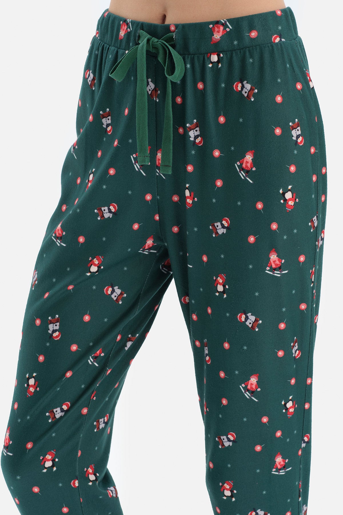 Yeşil Baskılı Pijama Altı