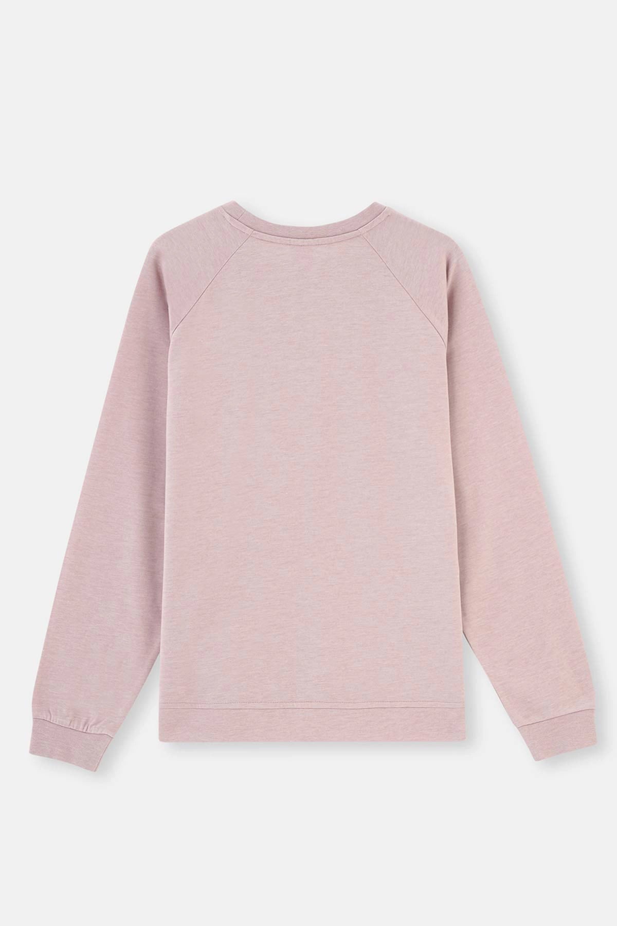 Açık Lila Bisiklet Yaka Everfresh Sweatshirt