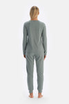 Yeşil Yarım Patlı Everfresh T-Shirt Pijama Üstü