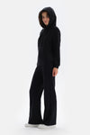 Siyah Kapüşonlu Basic Modal Sweatshirt