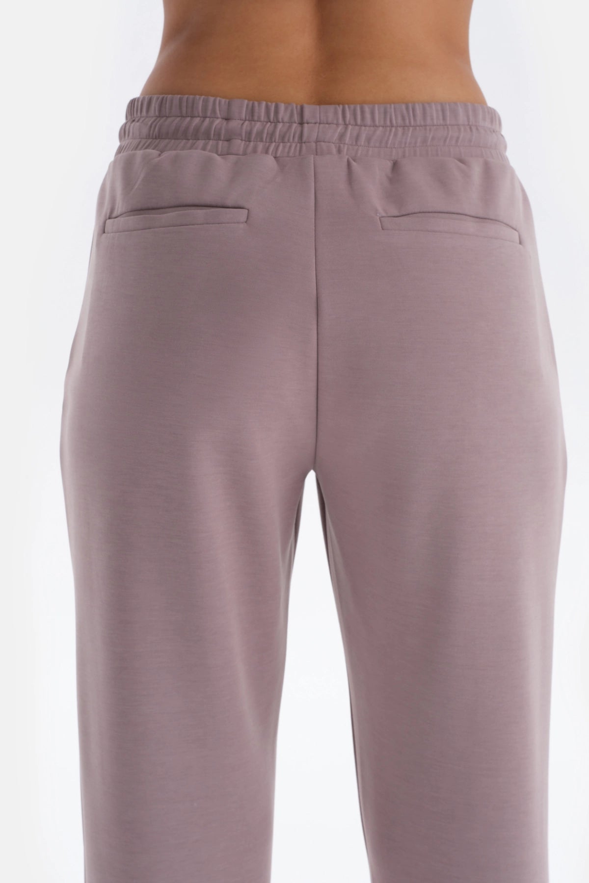 Açık Lila Duble Paça Nervürlü Eşofman Altı