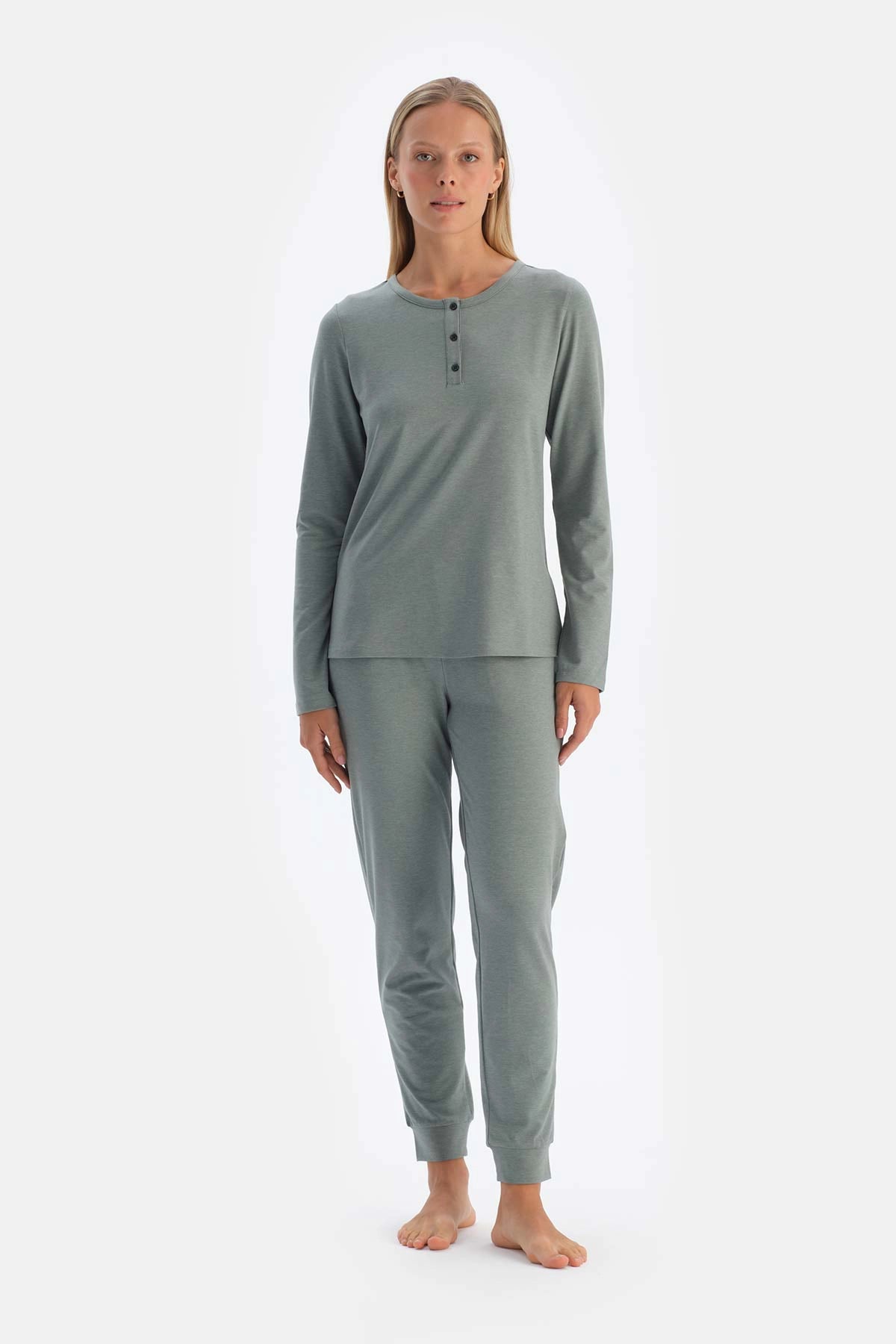 Yeşil Patlı Jogger Paça Everfresh Pijama Altı