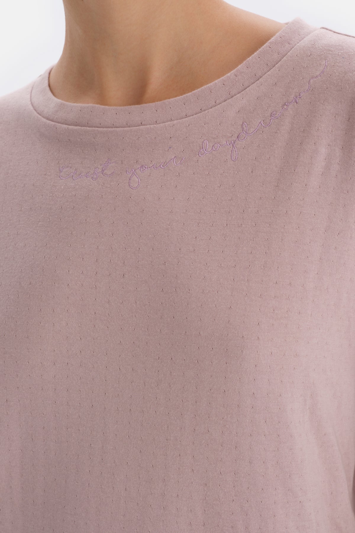 Açık Pembe Kısa Kollu Oversize Jogger Paça Pijama Takımı