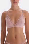 Soft Pembe Soft Kumaş Ve Dantel Detaylı Tak Çık Kaplı Bralet