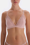 Soft Pembe Soft Kumaş Ve Dantel Detaylı Tak Çık Kaplı Bralet