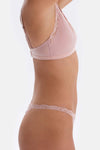 Soft Pembe Soft Kumaş Ve Dantel Detaylı Tak Çık Kaplı Bralet