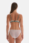 Ekru Çiçek Nakış Detaylı Dolgulu Bralet