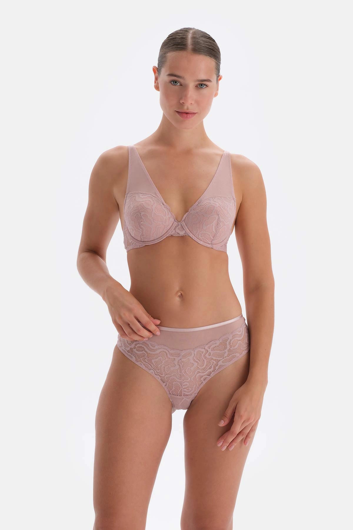 Soft Pembe Soft Dantel Detaylı Brief Külot