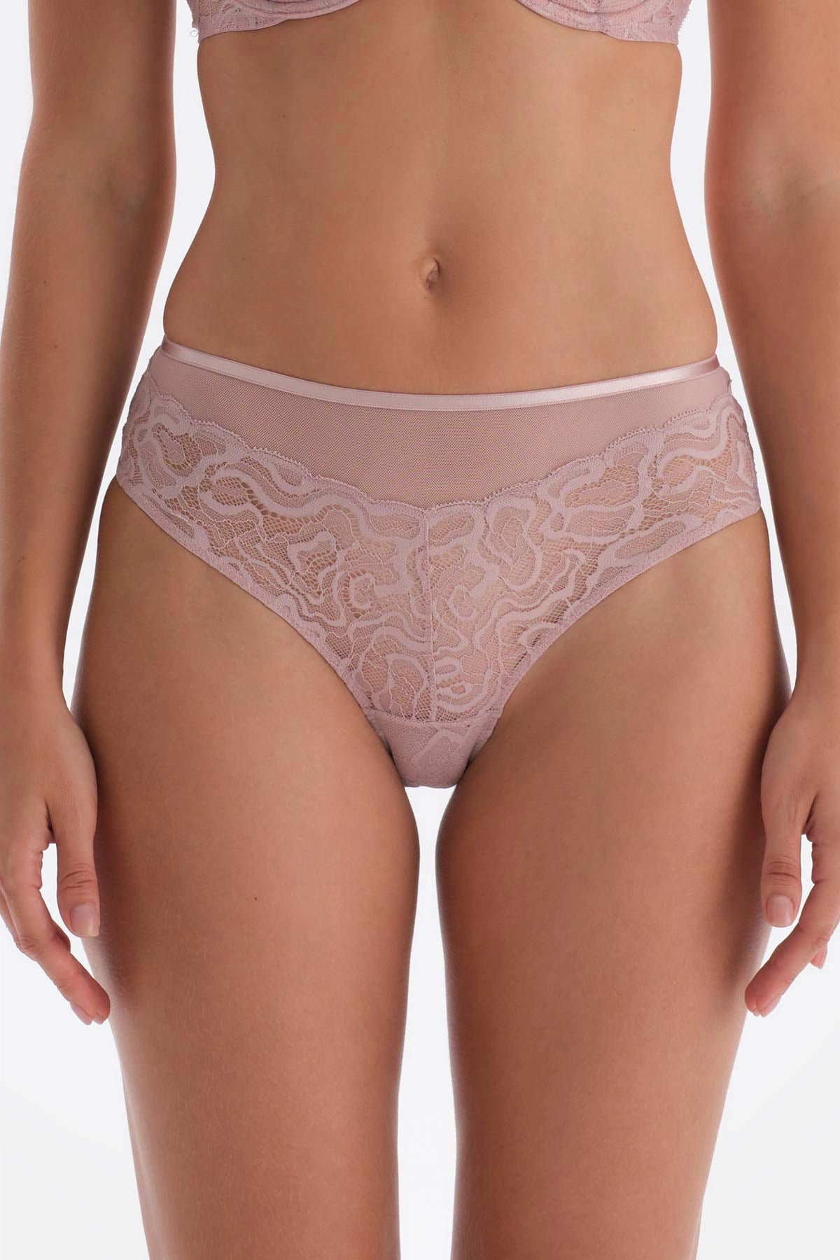 Soft Pembe Soft Dantel Detaylı Brief Külot