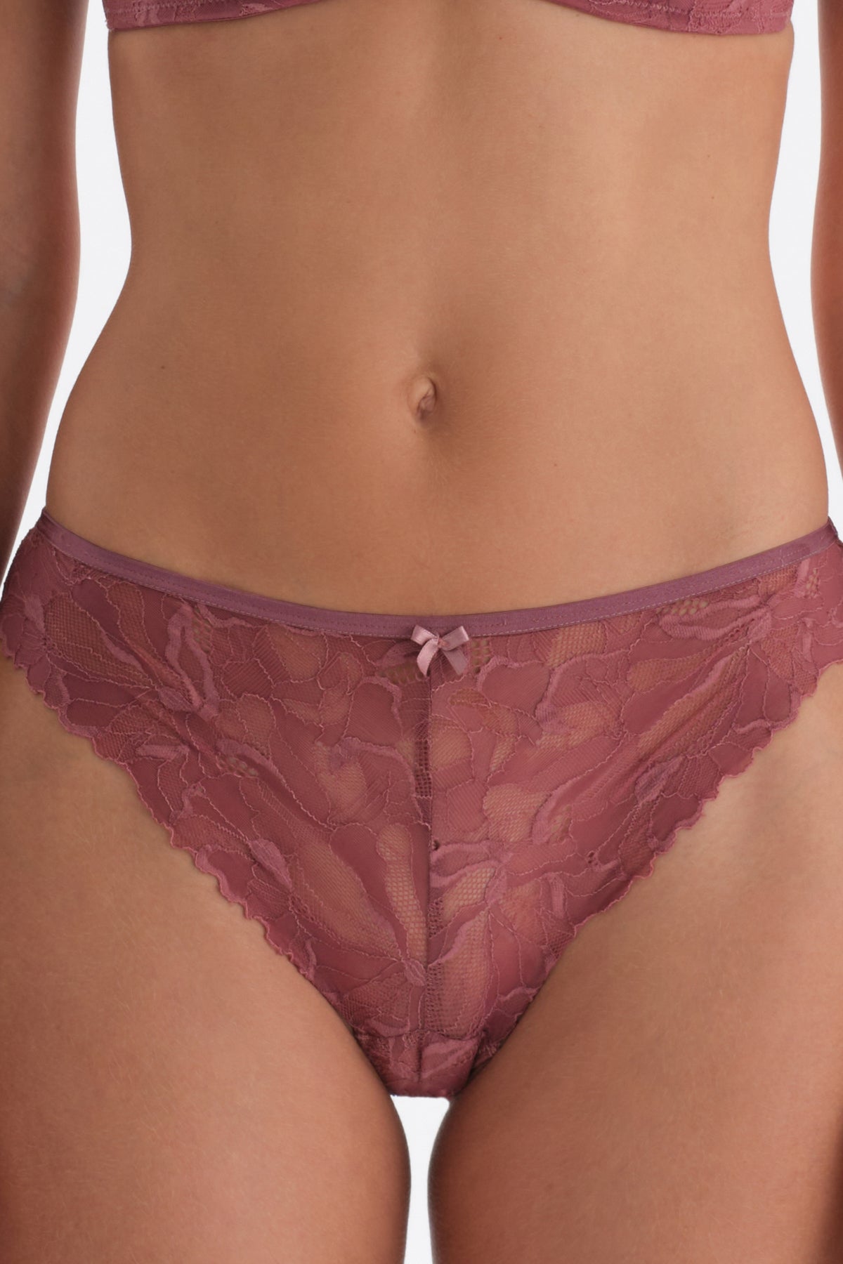 Gül Kurusu Dantelli Brazilian Külot
