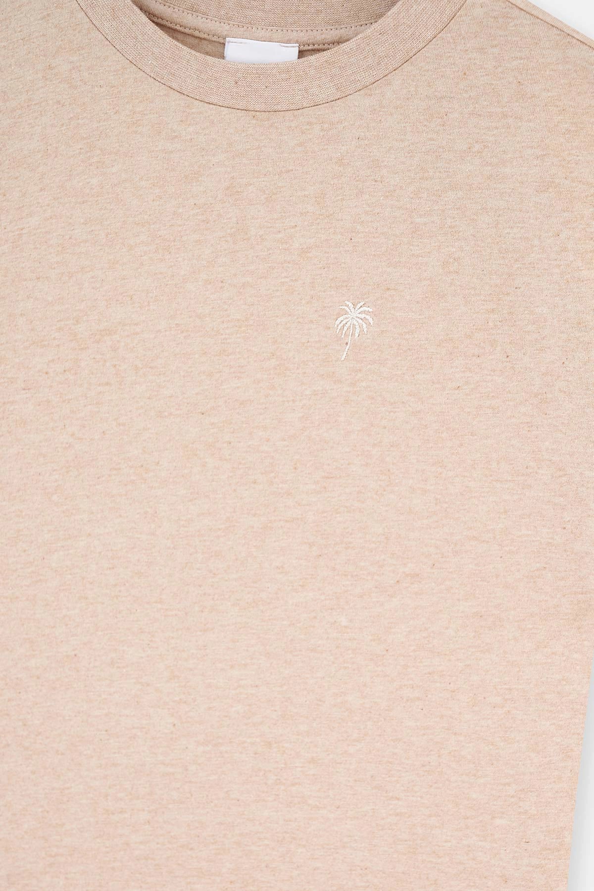 Kahverengi Doğal Renkli Yerel Tohum Pamuk Unısex Tişört