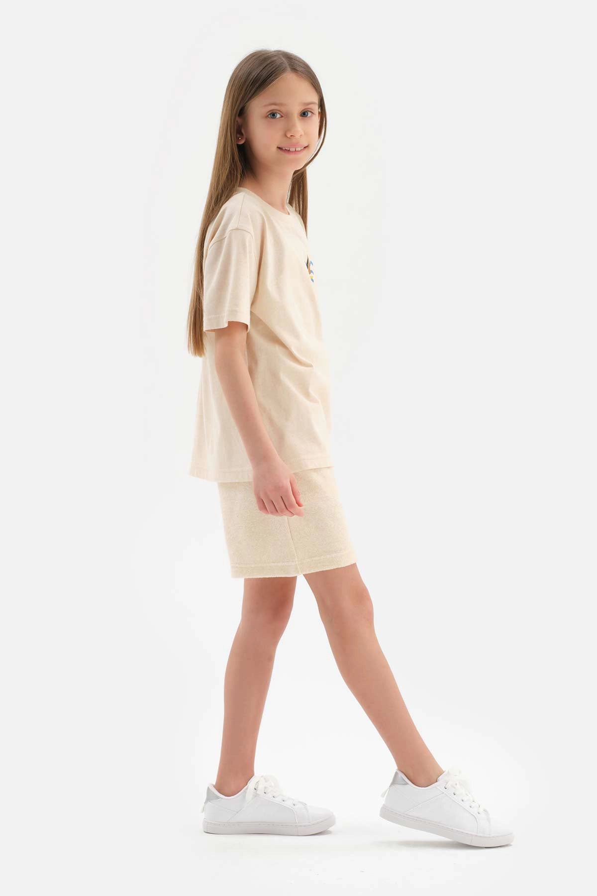 Bej Doğal Renkli Unısex Havlu Şort