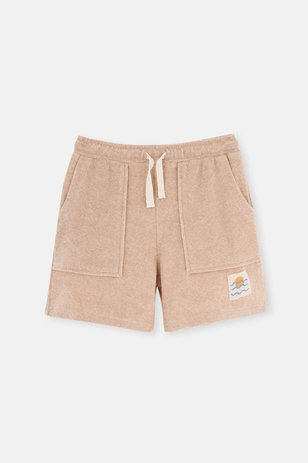 Kahverengi Doğal Renkli Unısex Havlu Şort