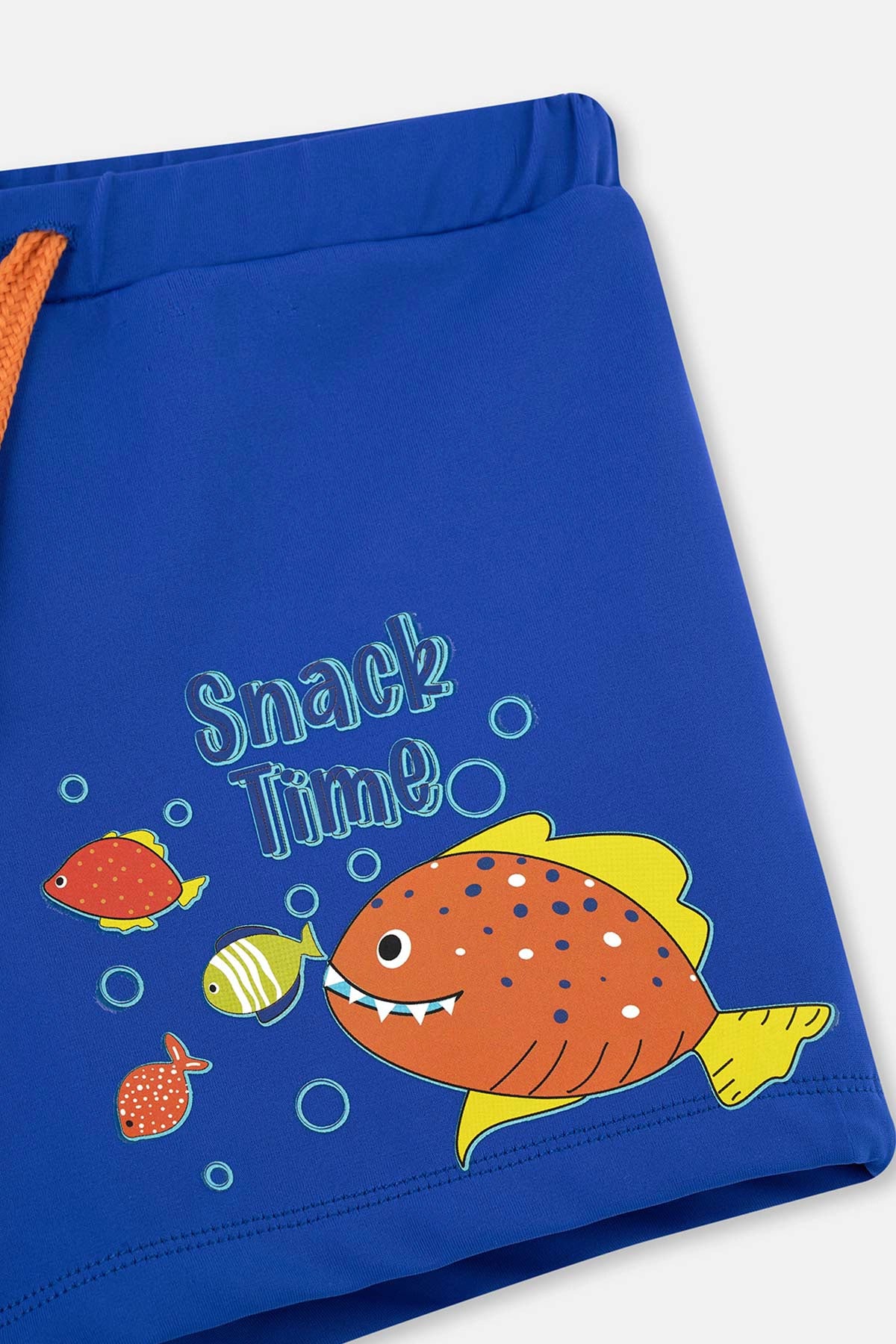 Mavi Erkek Çocuk Balık Baskılı Deniz Şortu