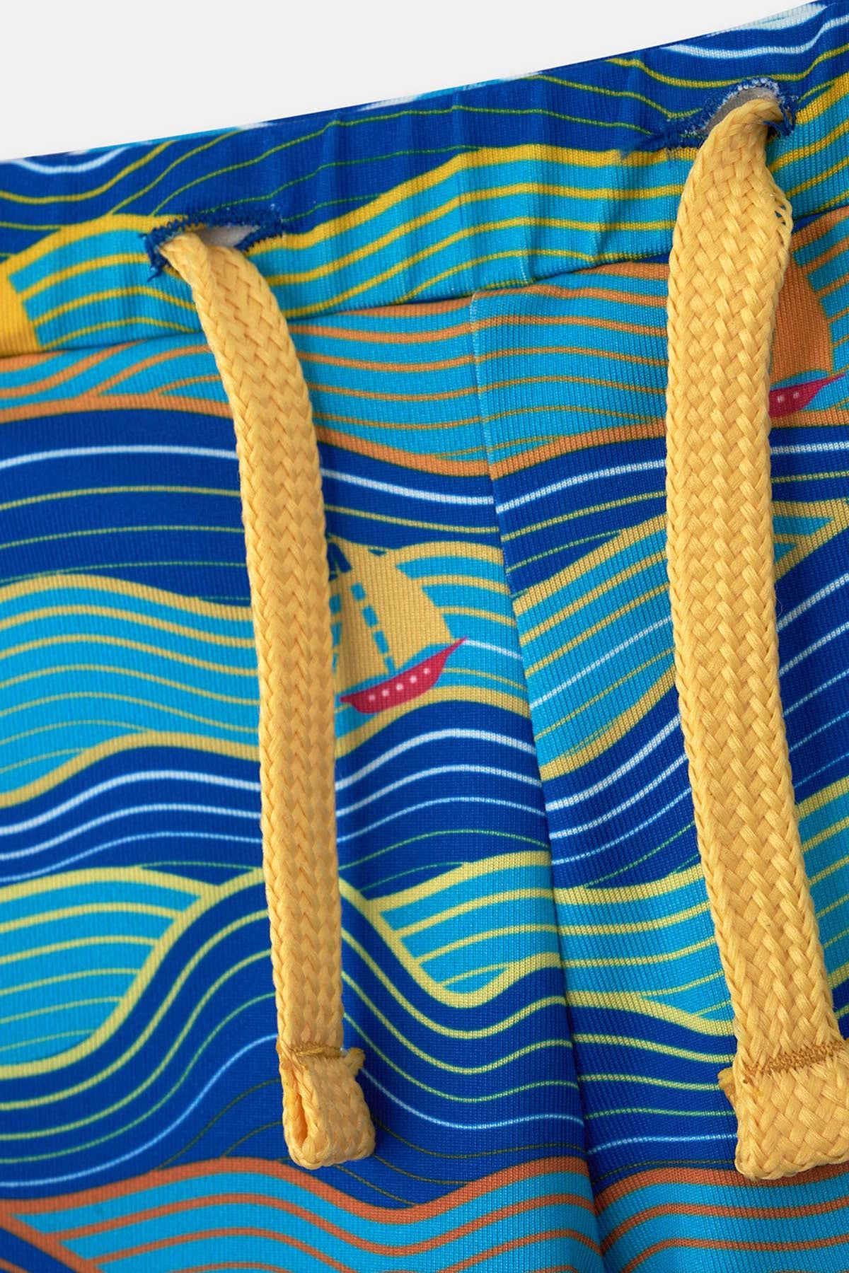 Sax Mavi Erkek ÇocukYelken Desenli Deniz Şortu