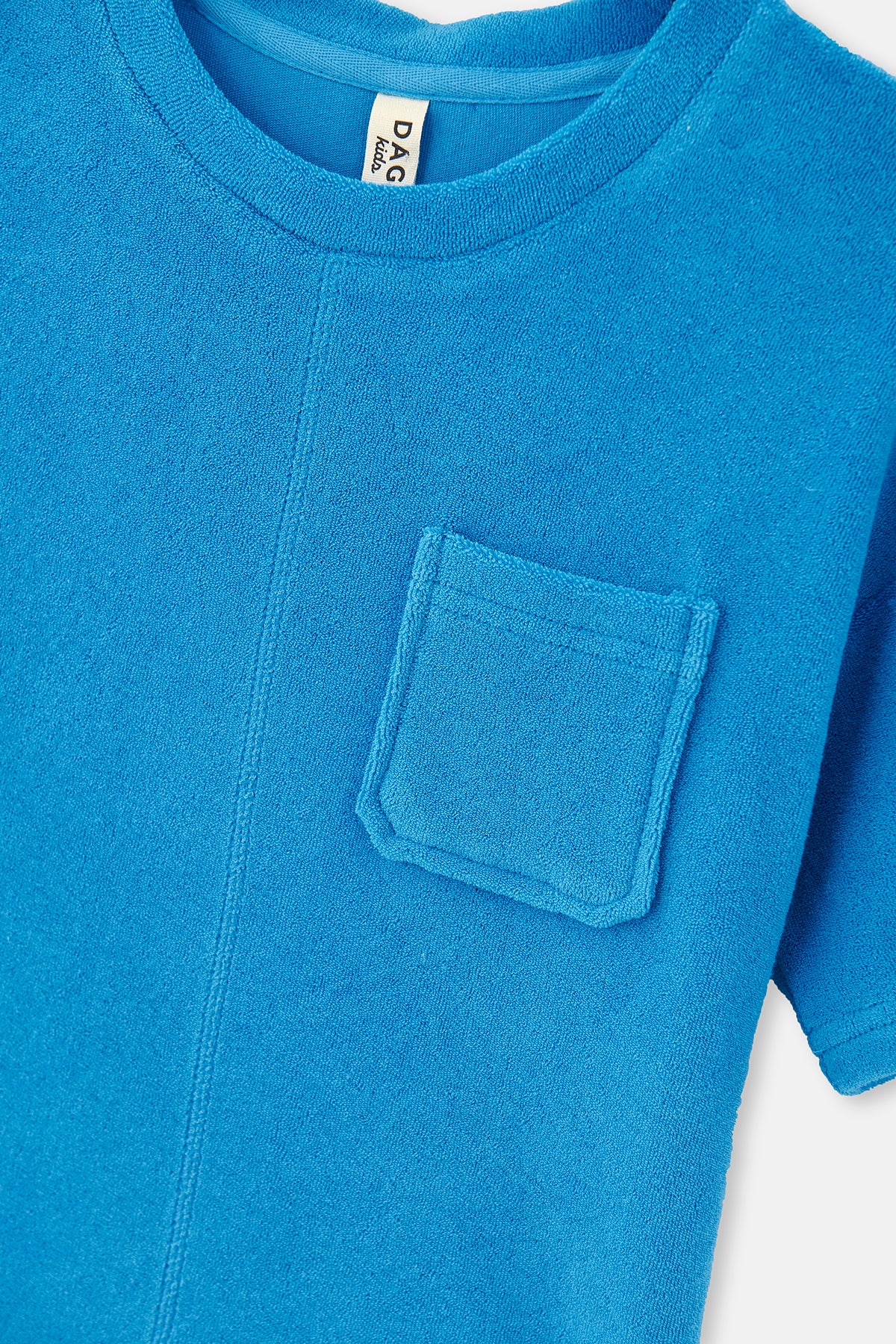 Mavi Erkek Çocuk Havlu O Yaka Tişört