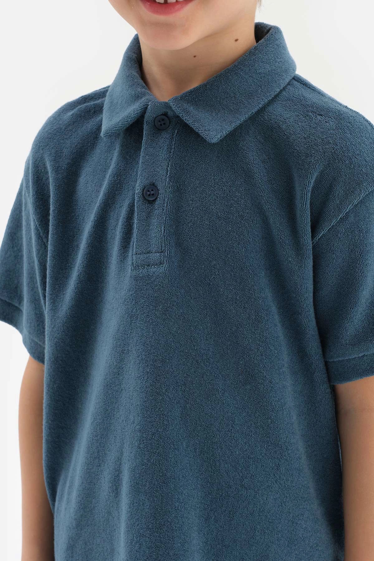 Indigo Erkek Çocuk Havlu Polo Yaka Tişört