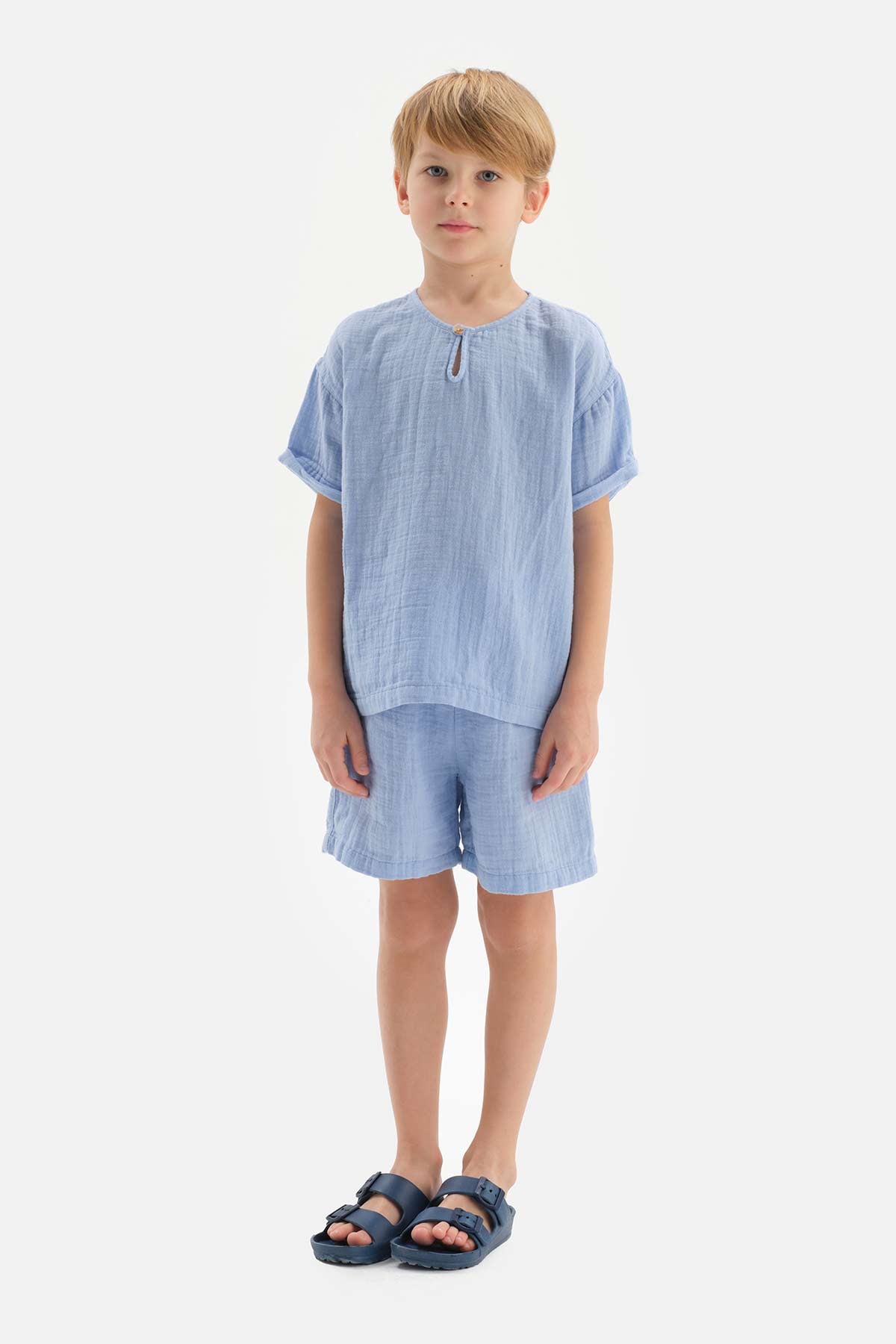 Mavi Erkek Çocuk Müslin Şort