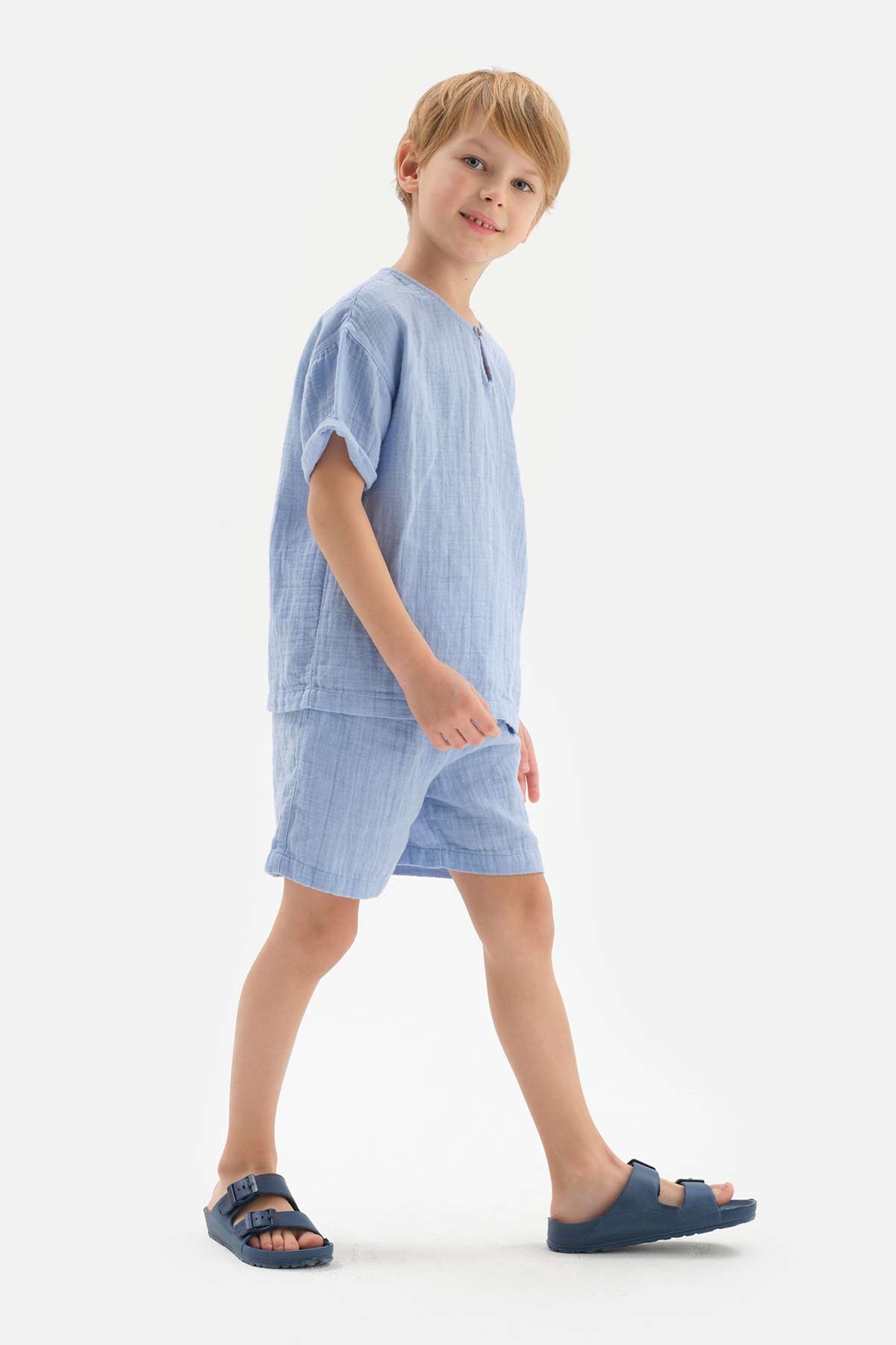 Mavi Erkek Çocuk Müslin Şort