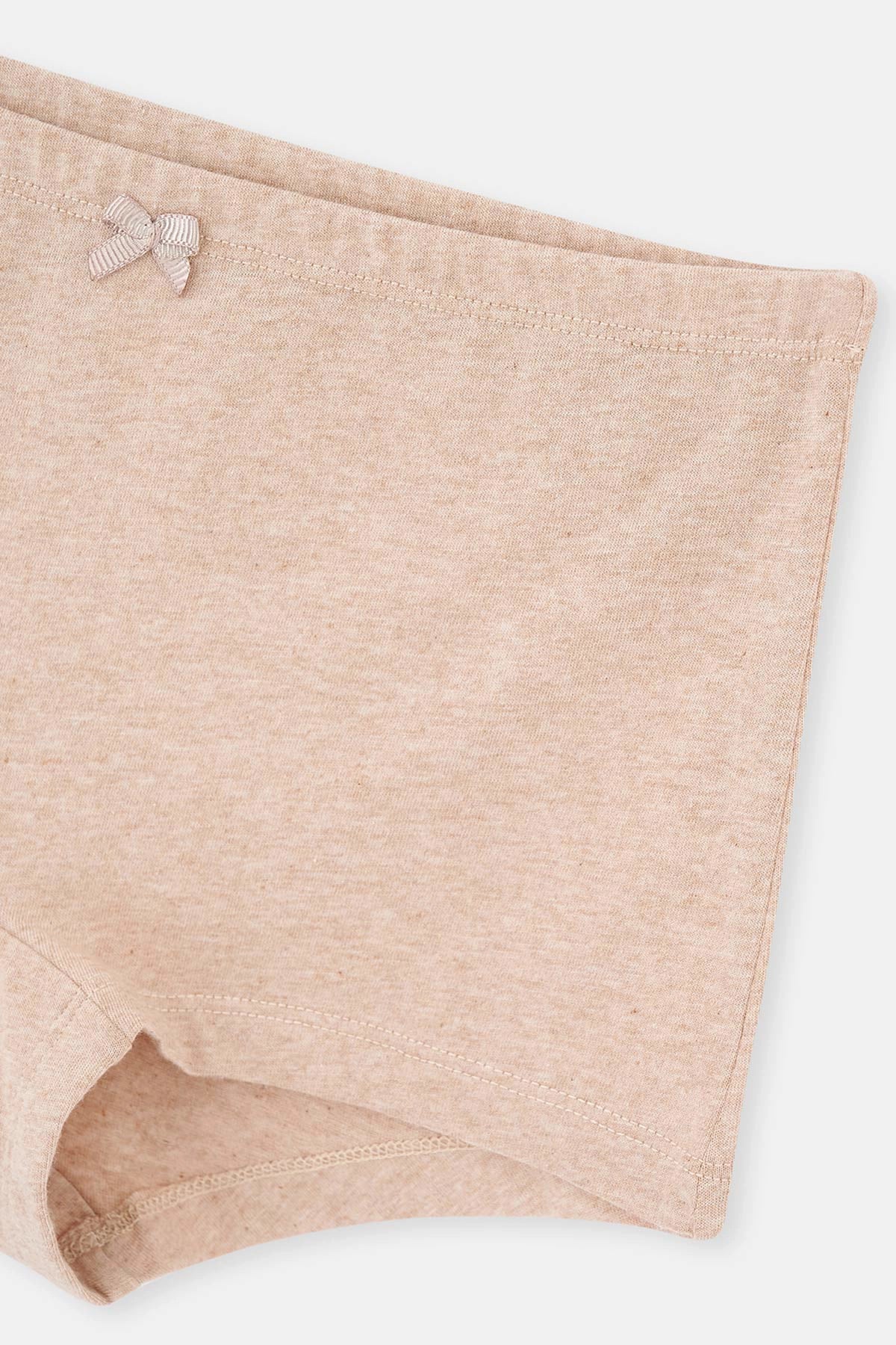 Bej Melanj - Kahve Melanj 2'Li Kız Çocuk Boxer