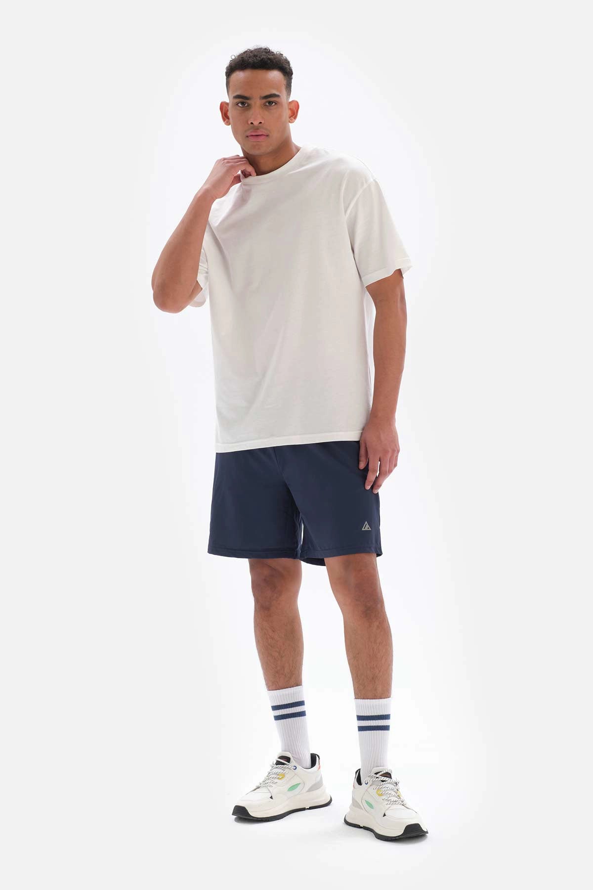 Beyaz Dagi Active Kort Baskılı Pamuklu T-Shirt