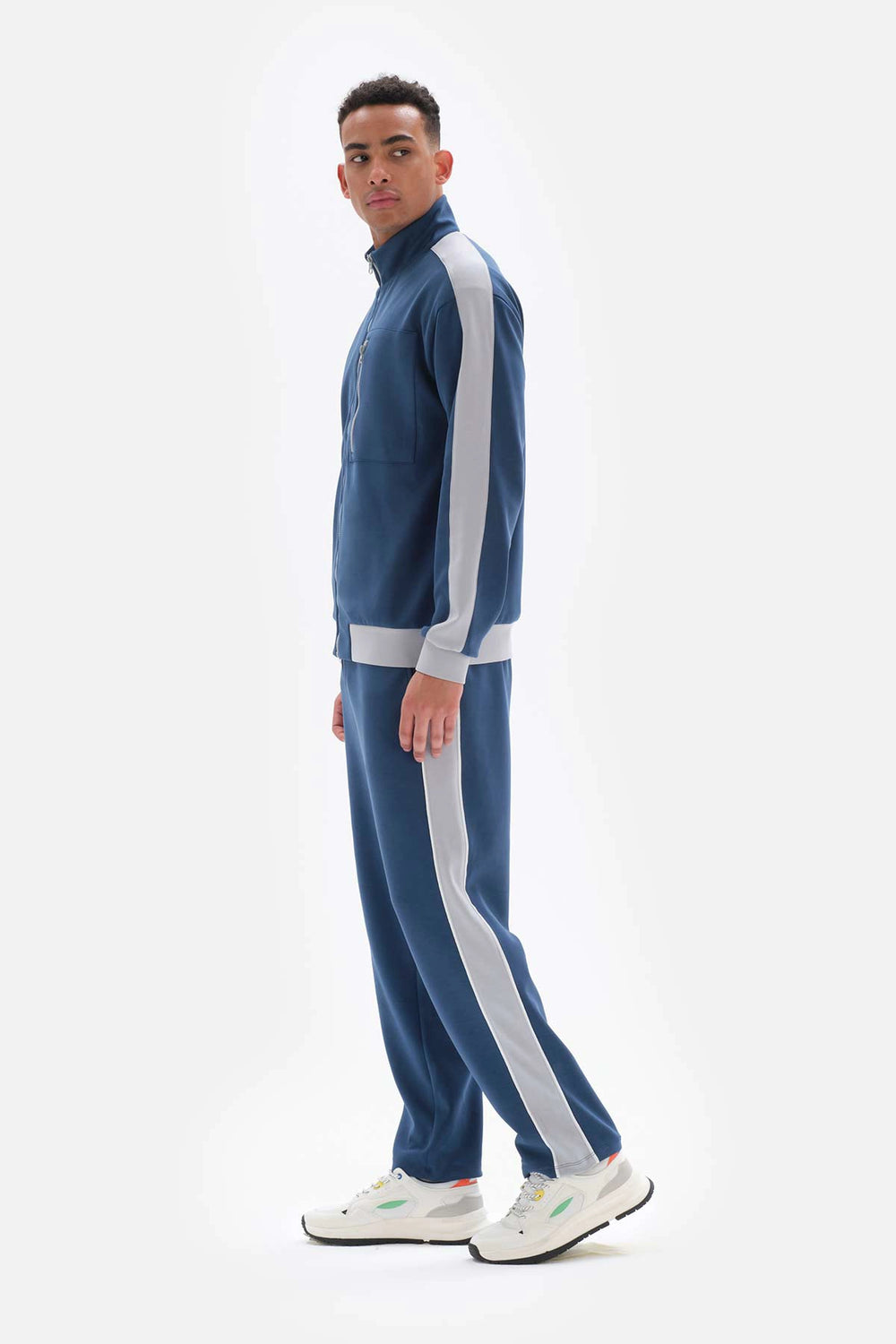 Koyu Indigo Dagi Active Fermuarlı Modal Eşofman Üstü