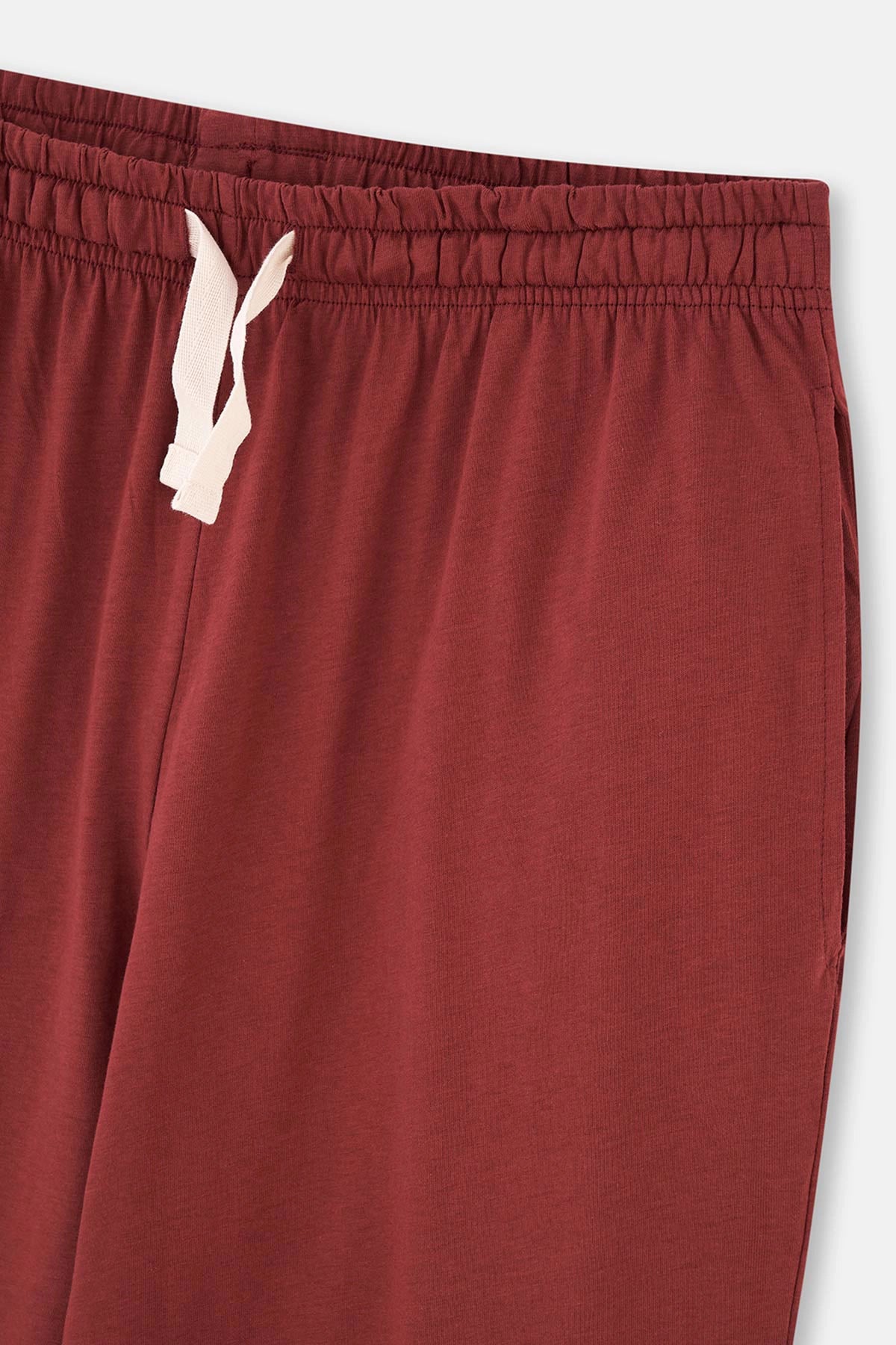 Ekru Baskı Detaylı Kısa Kollu Jogger Pijama Takımı