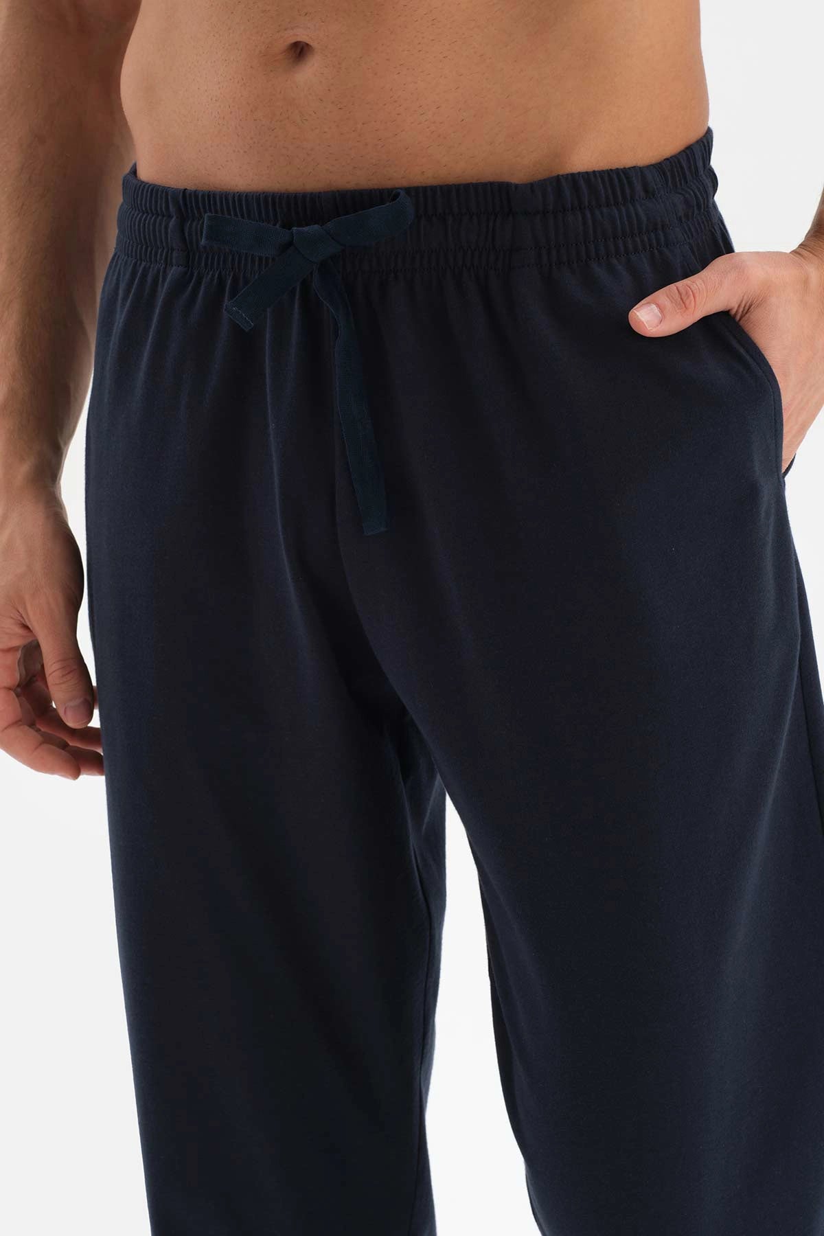 Petrol Yeşili i Gömlek Yaka Desenli Üst Örme Pijama Takımı