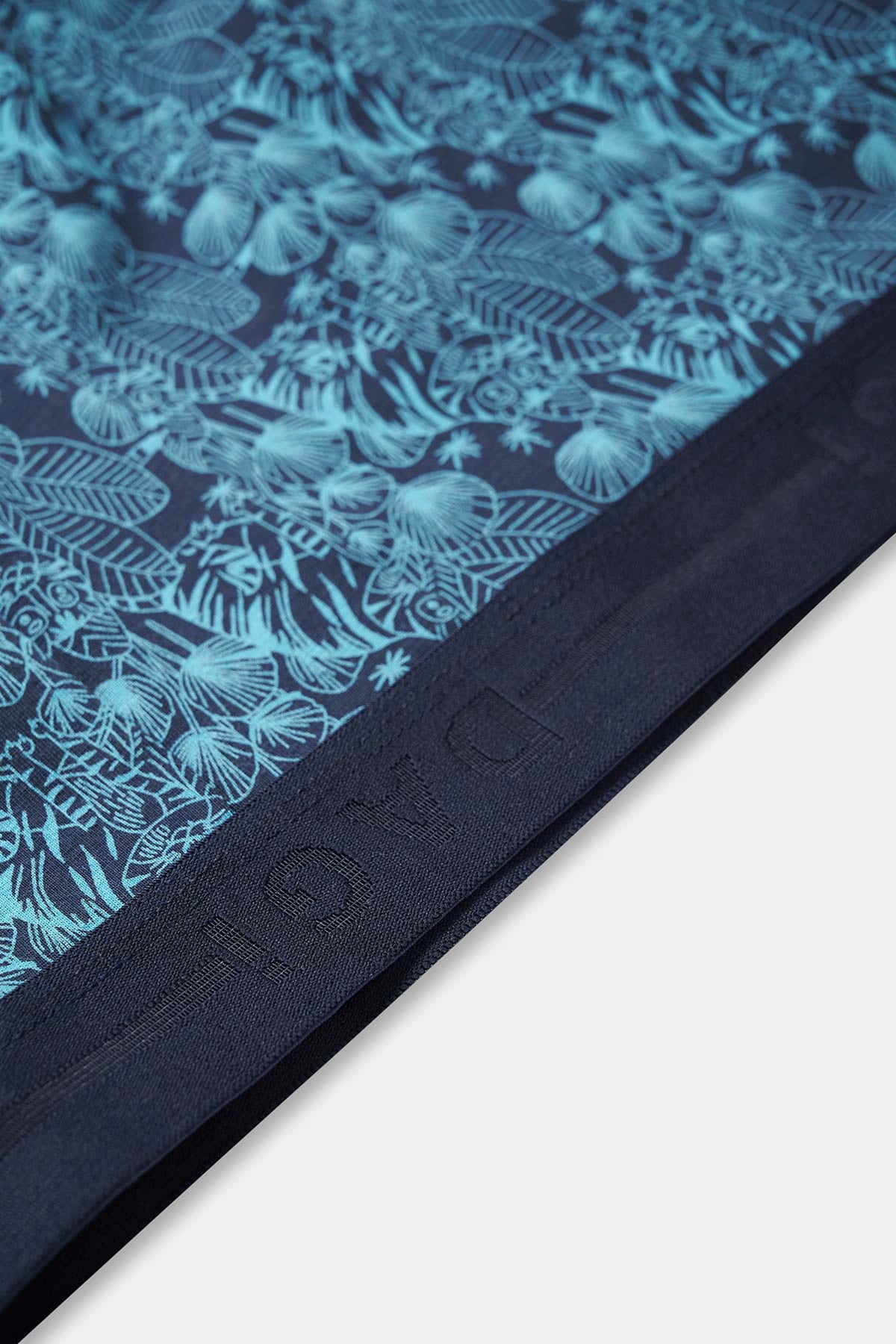 Petrol Mavisi si Desenli Boxer