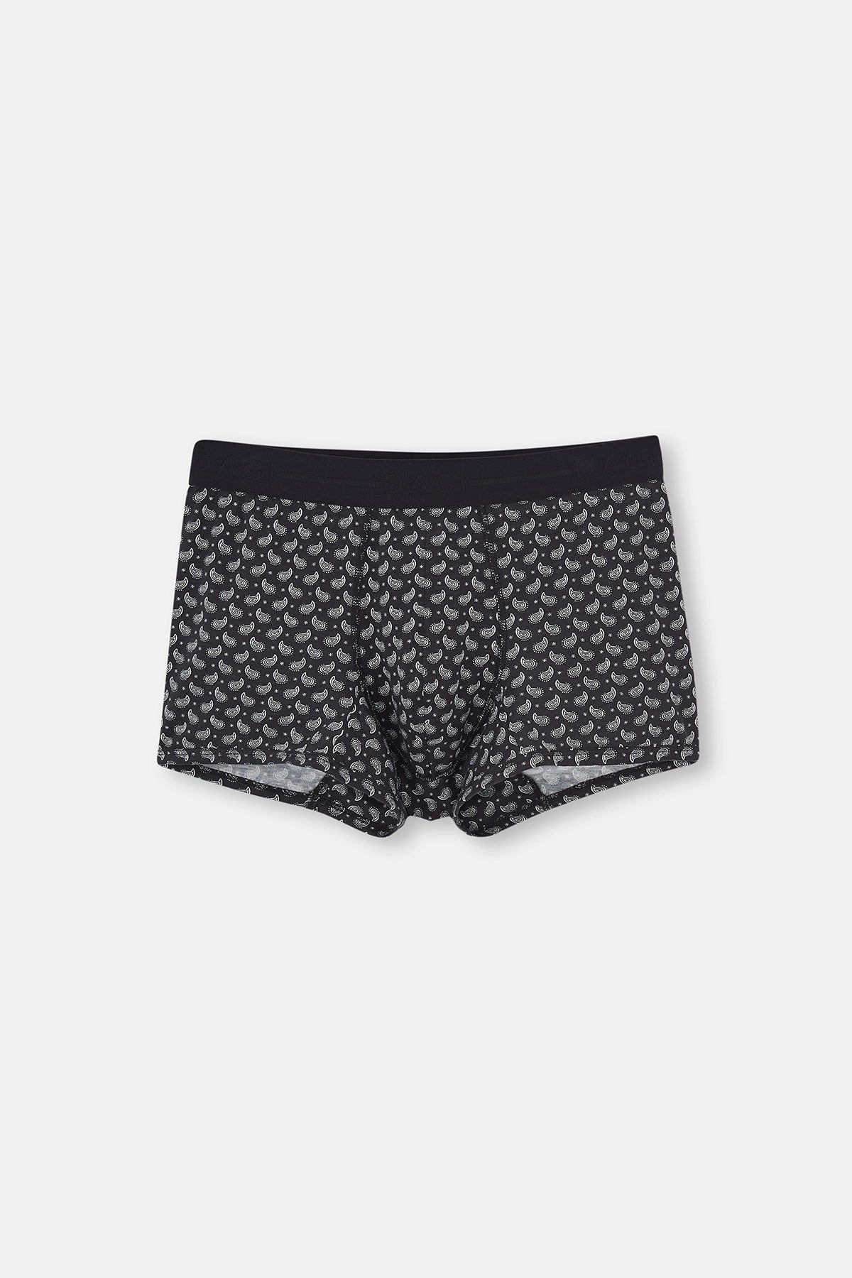 Siyah - Şal Desenli Şal Desenli 2'li Micro Modal Boxer