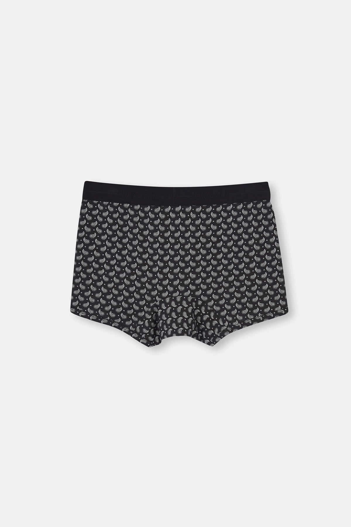 Siyah - Şal Desenli Şal Desenli 2'li Micro Modal Boxer