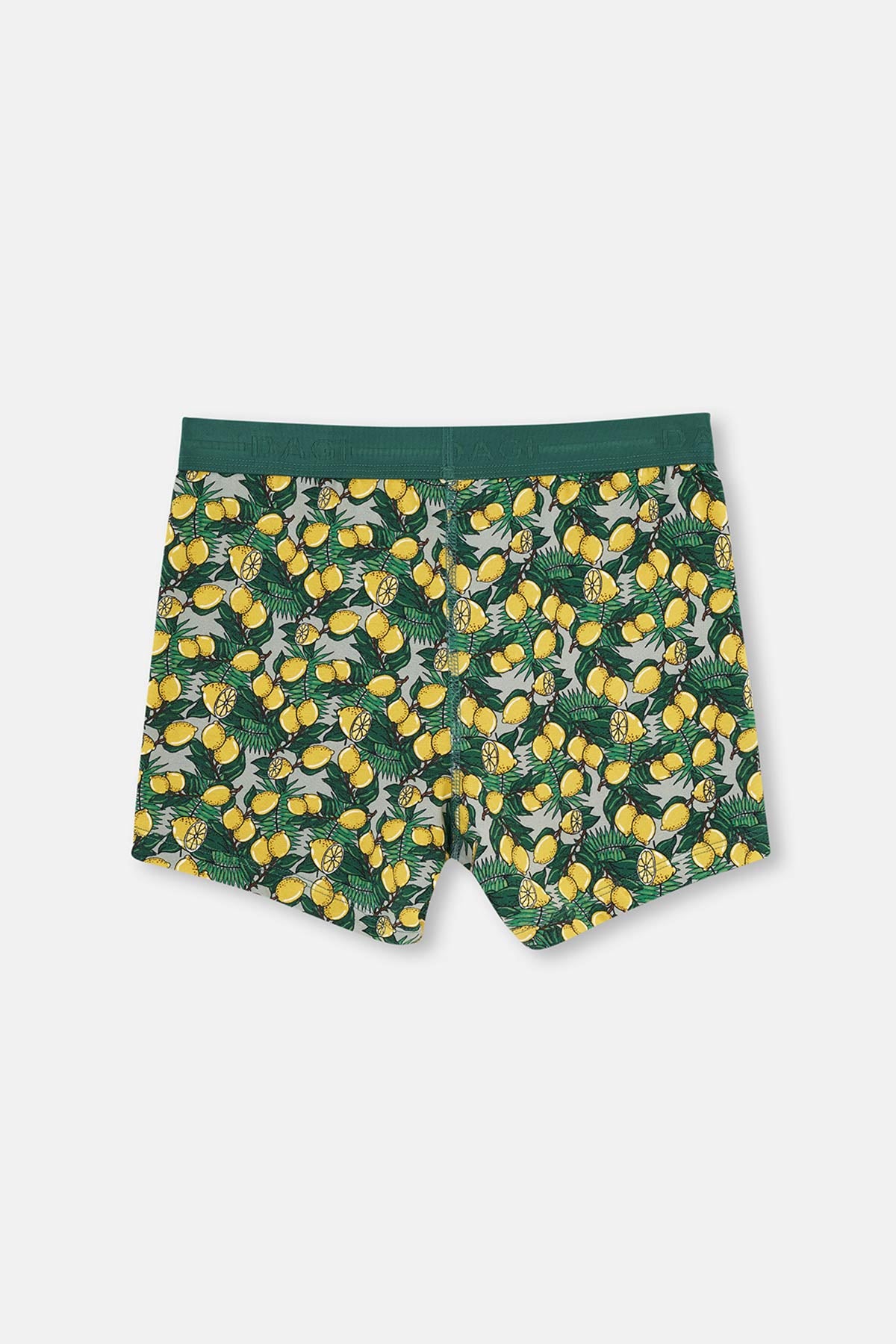 Yeşil D-Men Pamuk Desenli 2'li Boxer