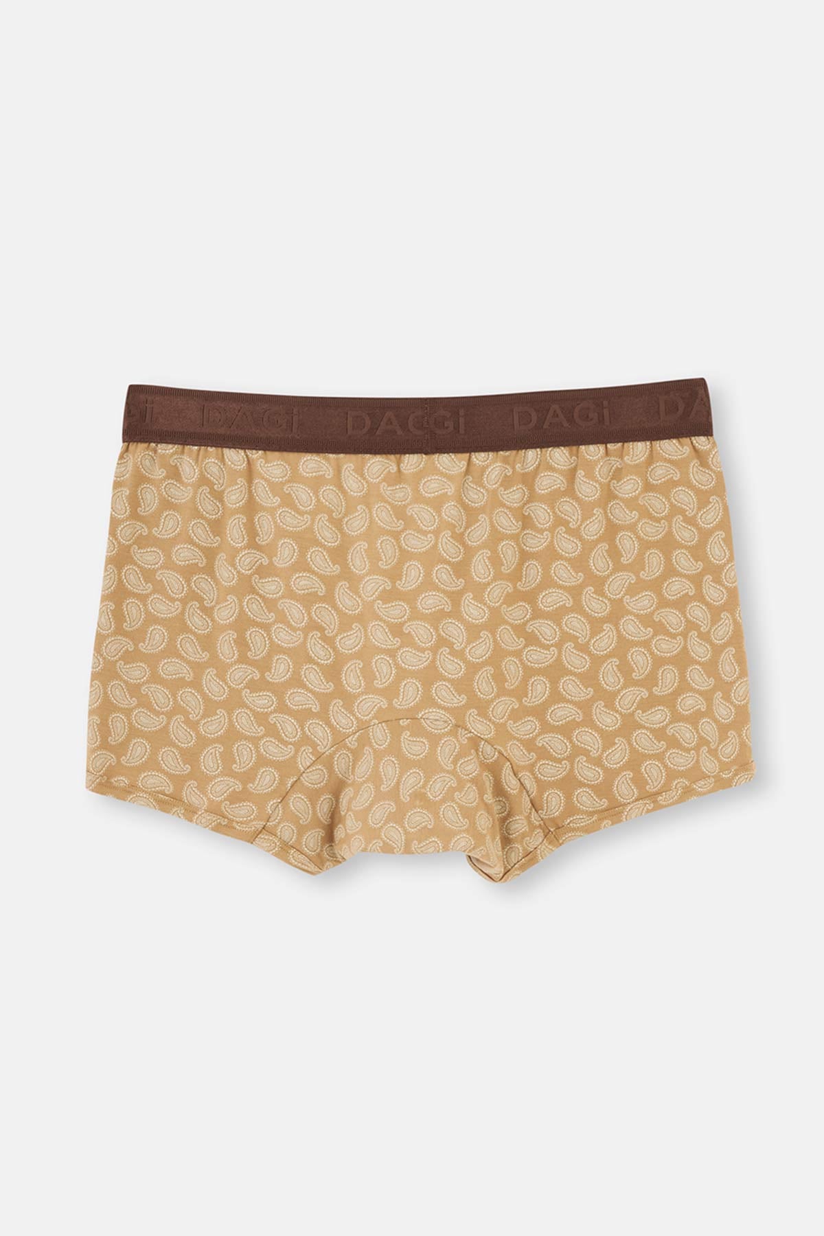 Kahverengi Micro Modal Desenli 3'lü Boxer