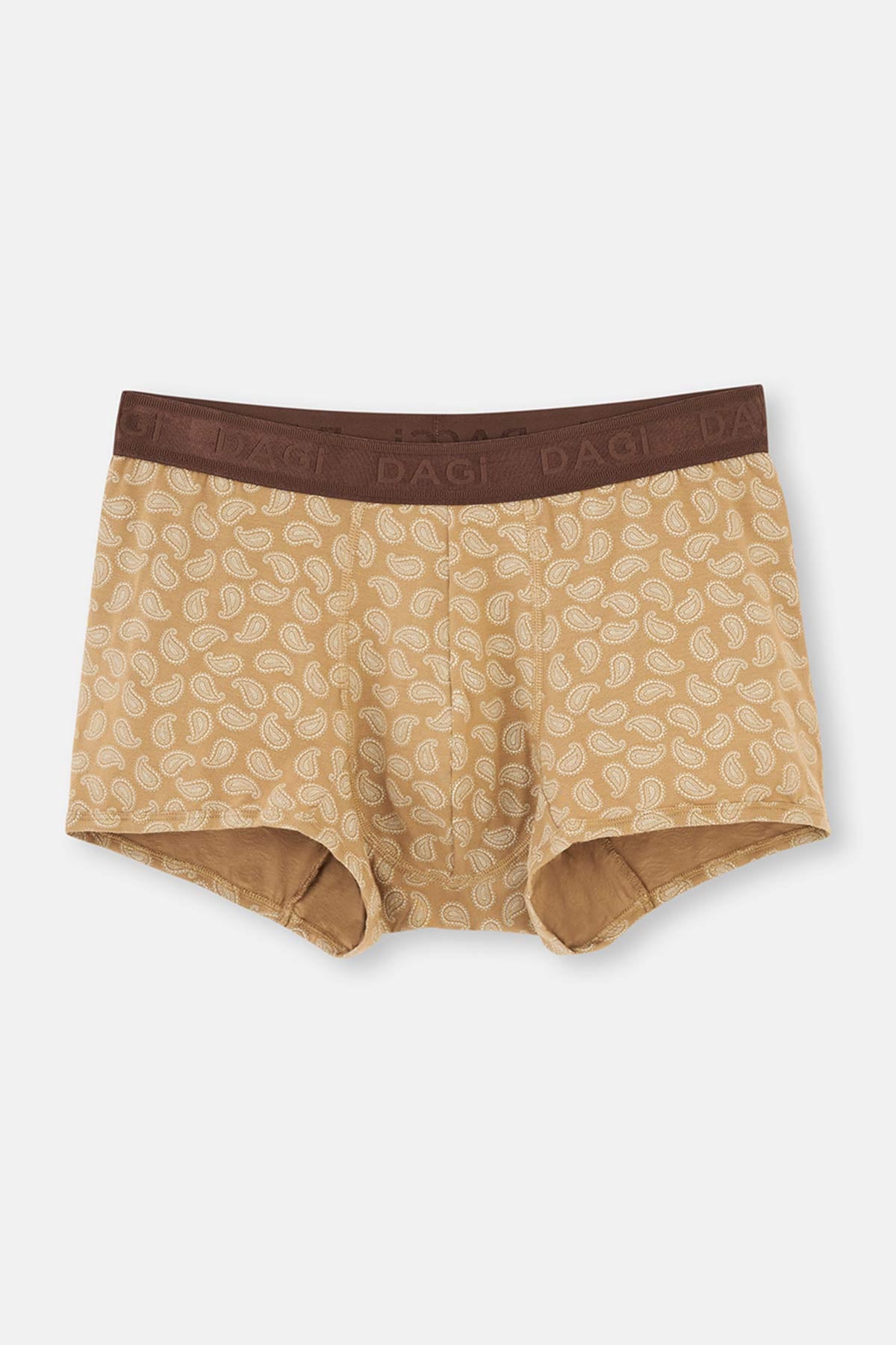 Kahverengi Micro Modal Desenli 3'lü Boxer