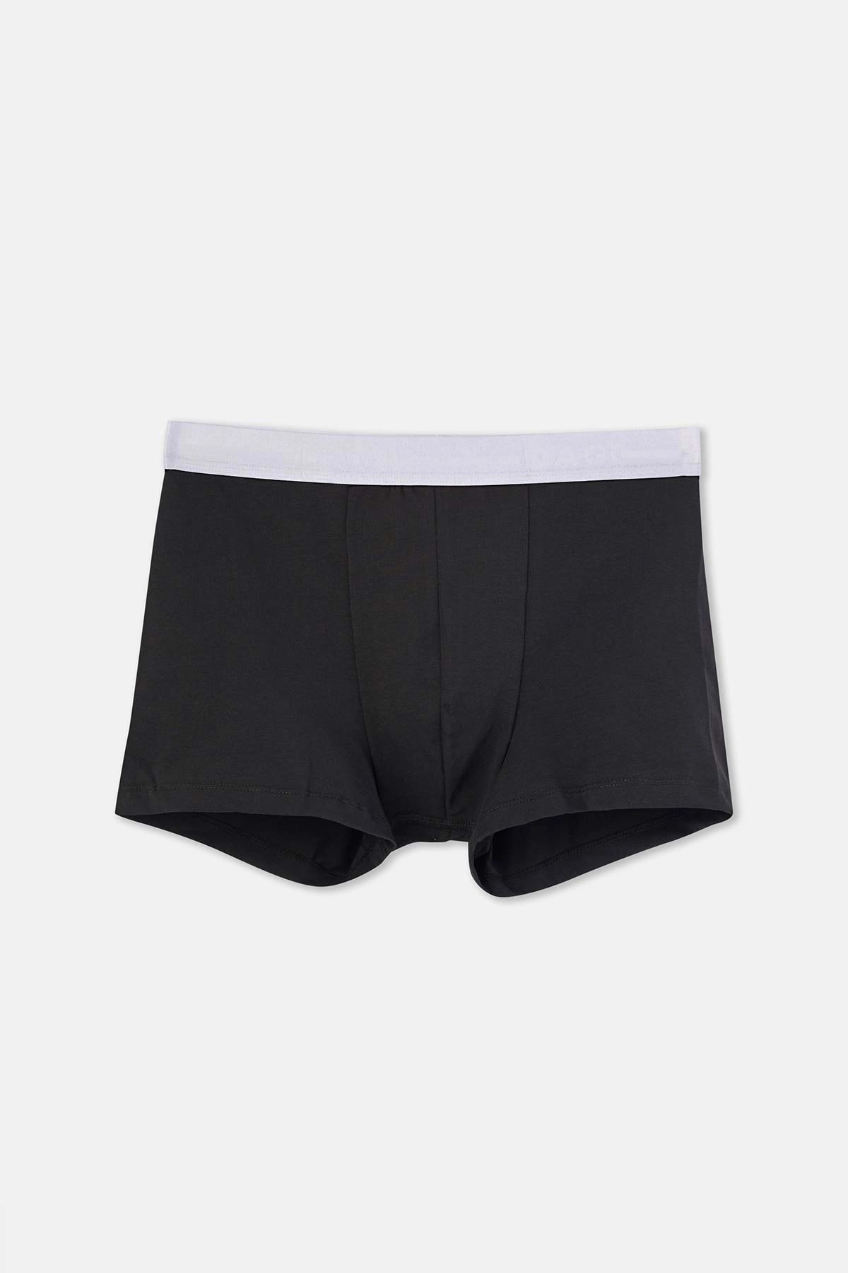 Siyah Basic Pamuk 3'lü Boxer