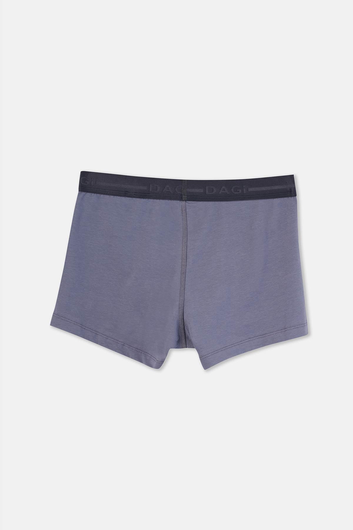 Açık Mavi Pamuk Desenli 2'li Boxer