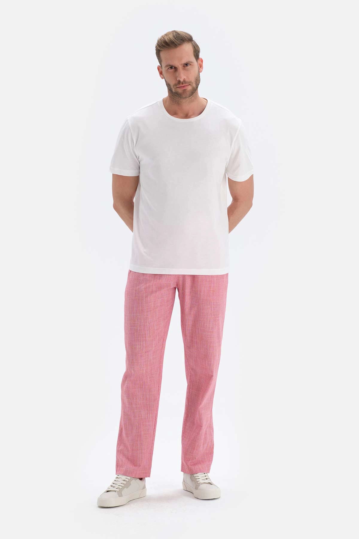 Kırmızı Pötikareli Uzun Paça Pamuklu Pijama Altı