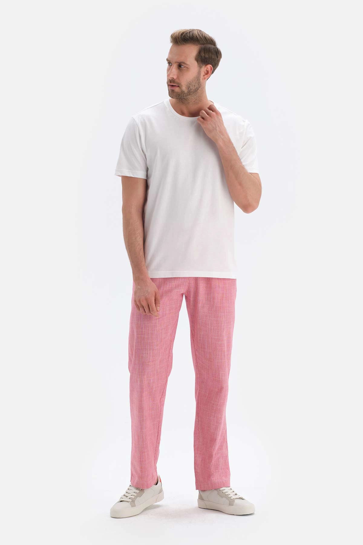 Kırmızı Pötikareli Uzun Paça Pamuklu Pijama Altı