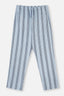 Açıkmavi Çizgili Dokuma Pijama Altı