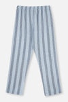 Açıkmavi Çizgili Dokuma Pijama Altı