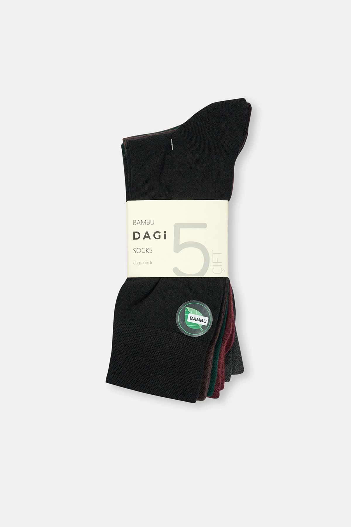 Karışık Karışık Erkek 5'li Bambu Set Çorap