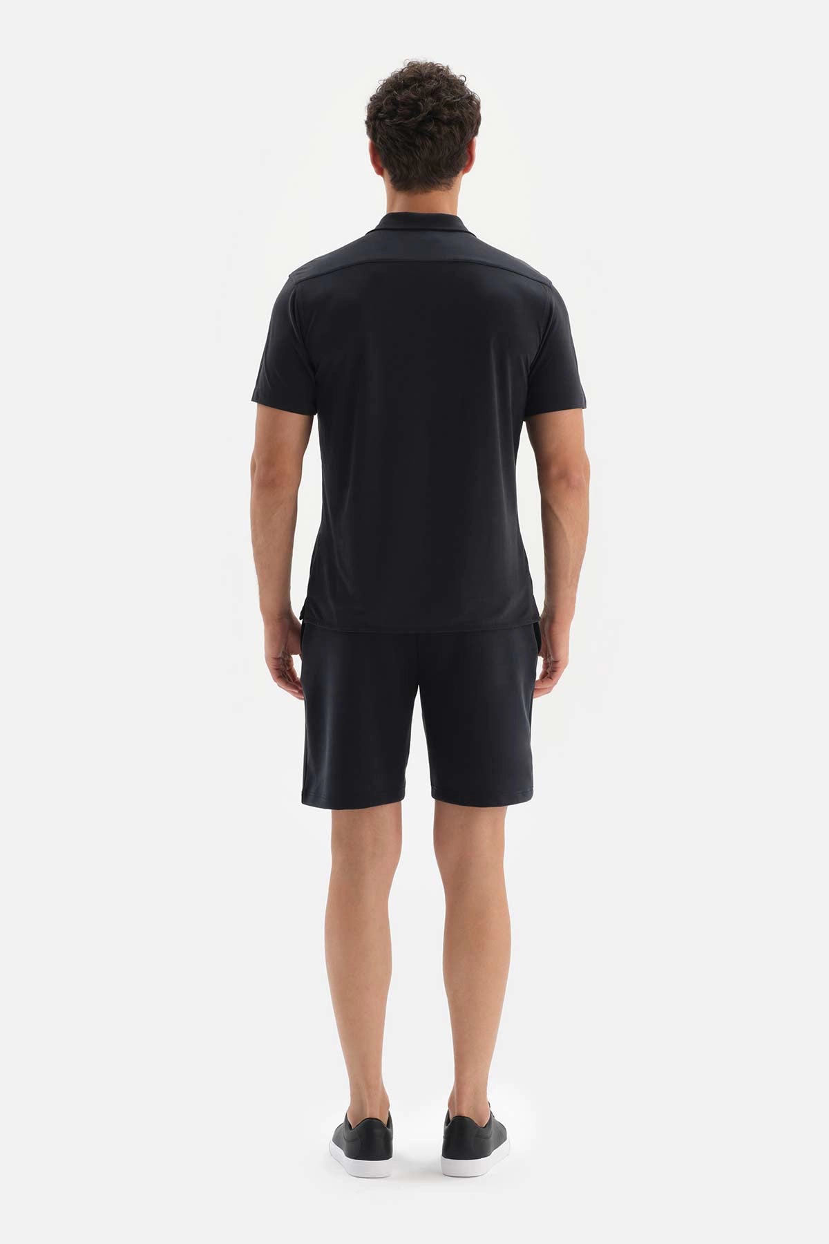 Lacivert Cupra Kısa Kol Modal Gömlek