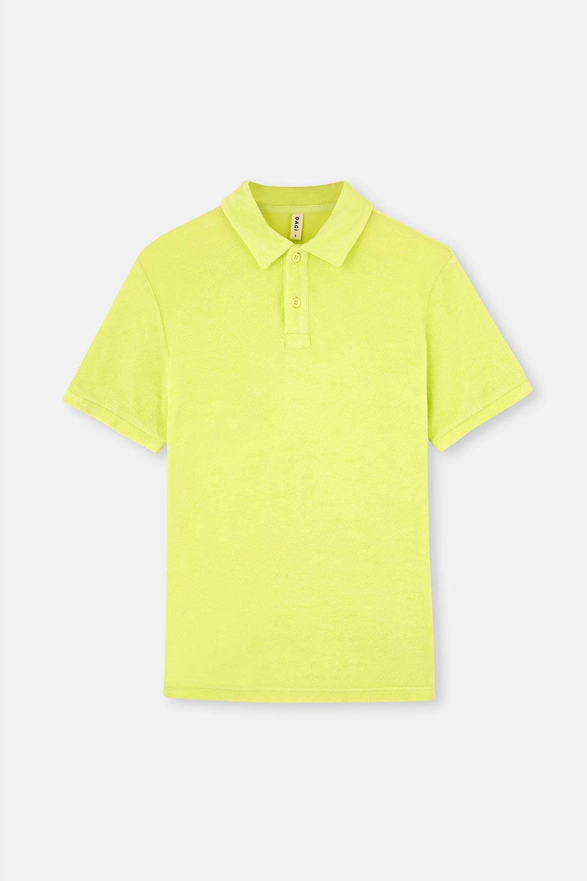 Neon Yeşil Havlu Polo Yaka Tişört