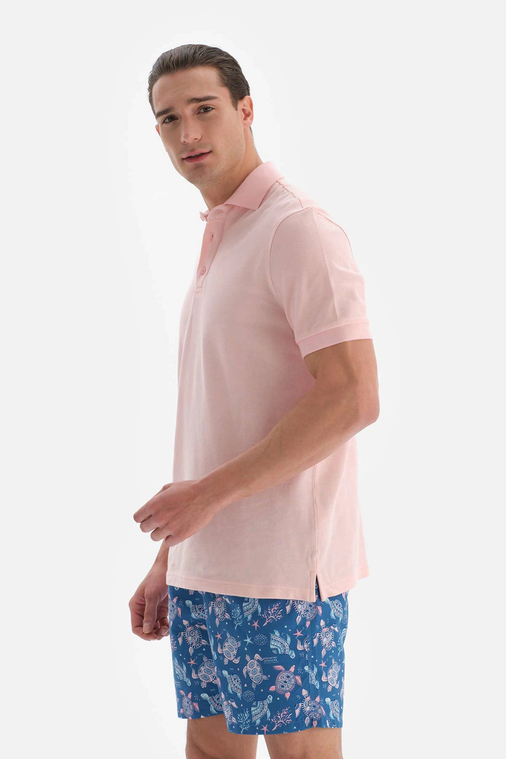 Açık Pembe Pike Polo Yaka T-Shirt