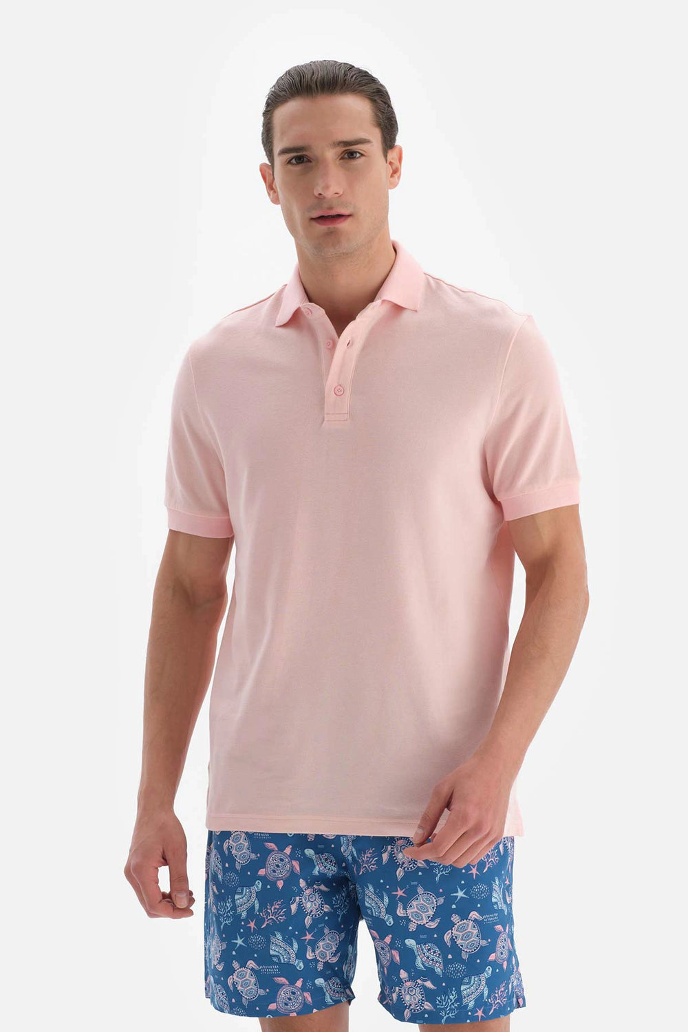 Açık Pembe Pike Polo Yaka T-Shirt
