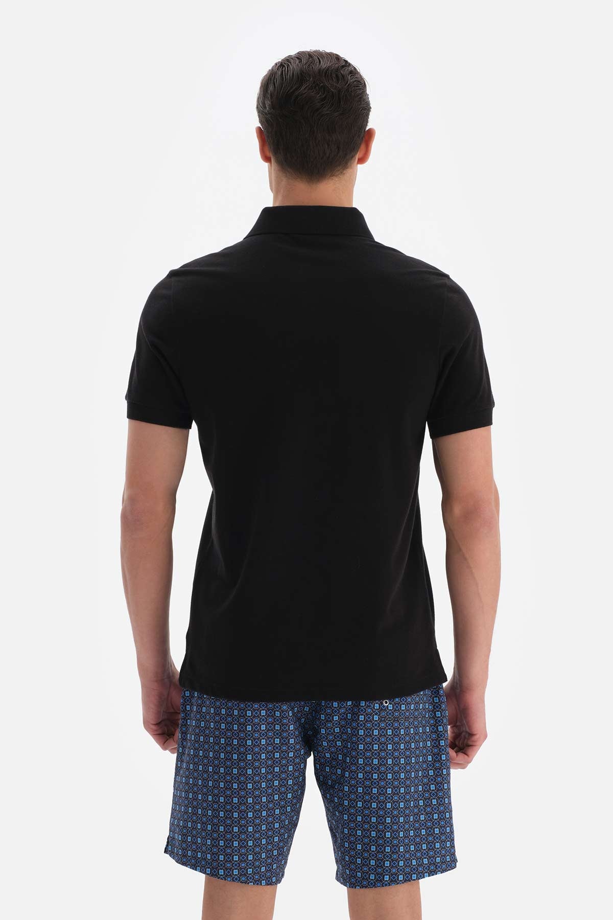 Siyah Pike Polo Yaka T-Shirt