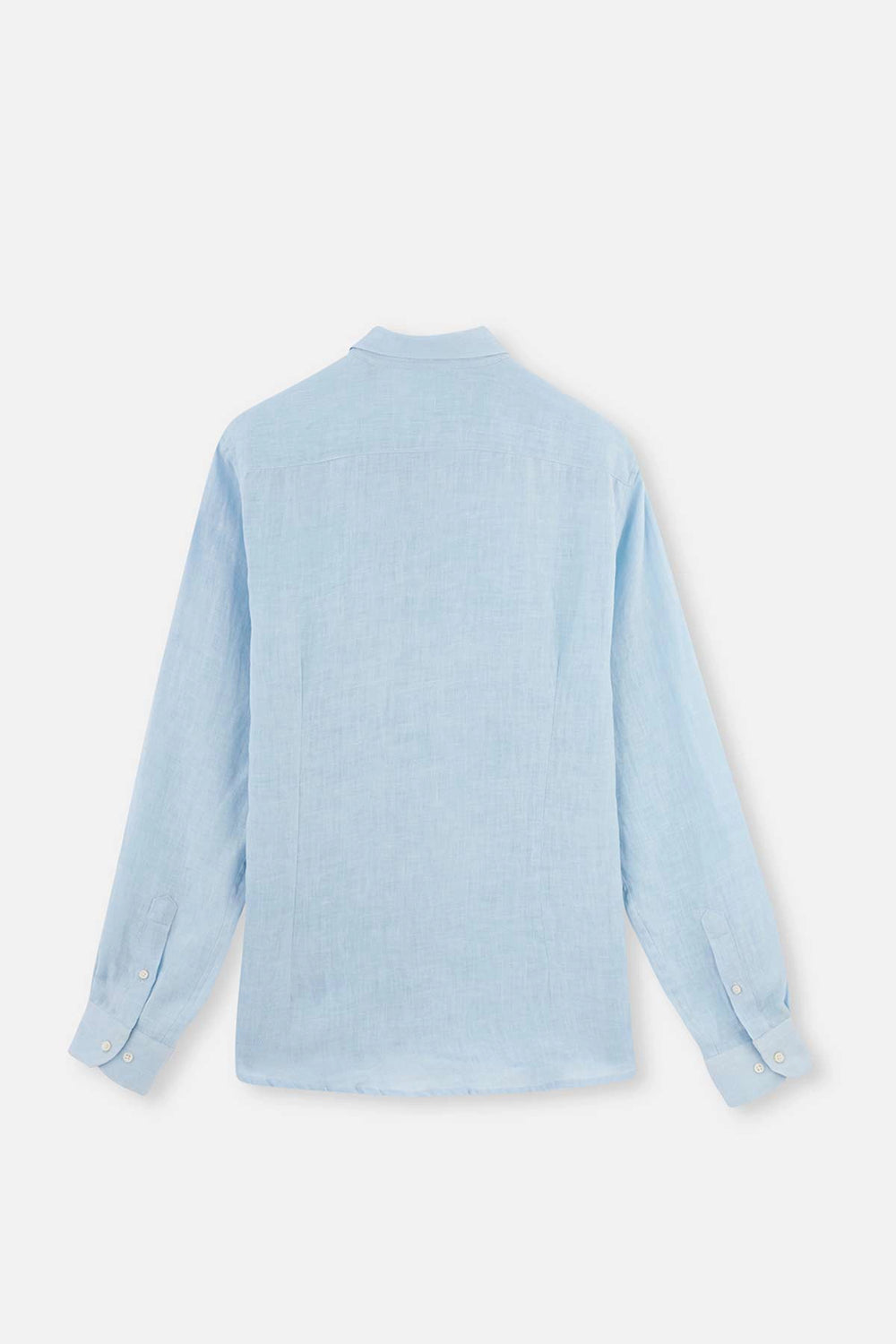Açıkmavi Uzun Kol Keten Gömlek
